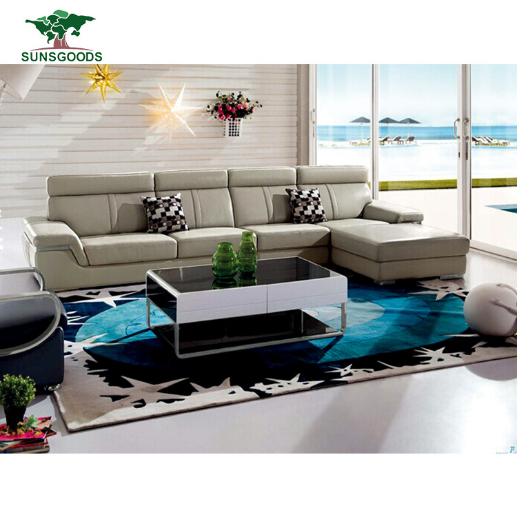 Wholesale Price Cow Leather Sofa Dubai Leather Living Room Sofa Furniture Couch