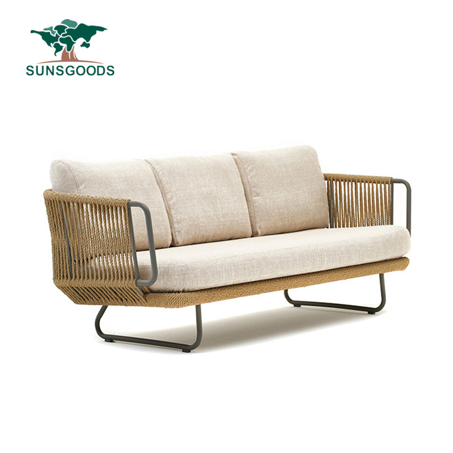 Modern Style Couch Patio Garden Rope Sofa Outdoor Furniture Set