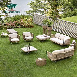 Modern Style Couch Patio Garden Rope Sofa Outdoor Furniture Set