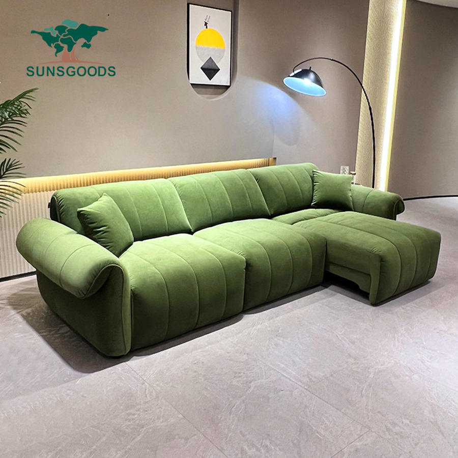 Modern Sleep Sofa Sleeper Adjustable Linen Sofa Bed Multifunctional Extendable Sectional Sofa Bed