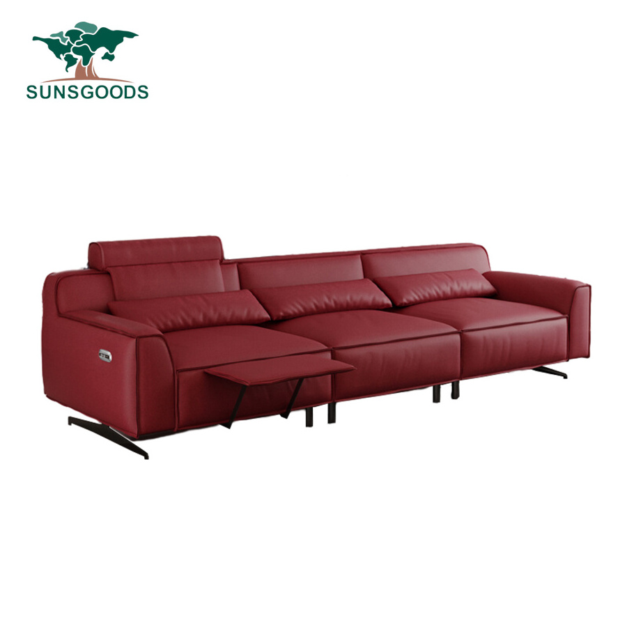 Modern Luxury Red Power Recliner Sofas Sofa Sets Italian Luxury Royal Sofas Sectional Couches Living Room