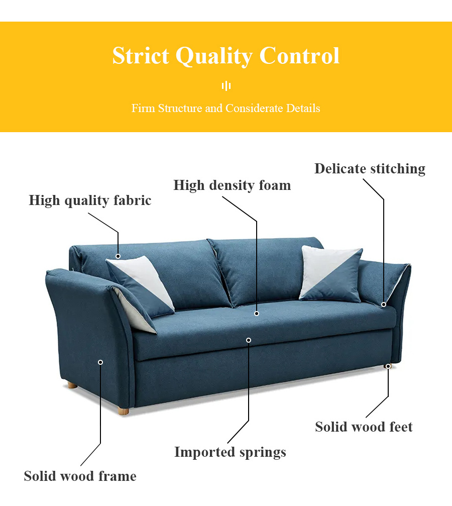 Convertible 3 in 1 Linen Fabric Sleeper Sofa Bed Loveseat Backrest Couches Living Room Sofa Bed Furniture