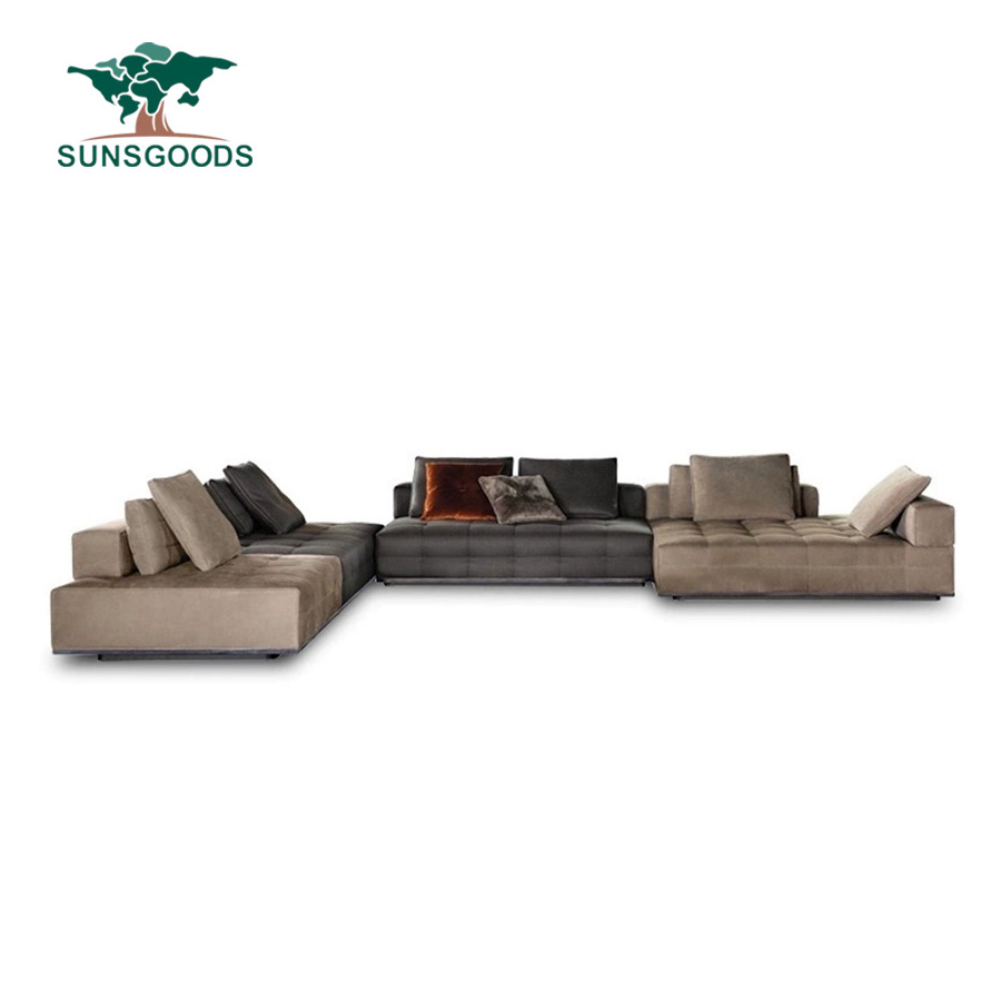 Commercial Sectional Modular Couch Corner Sofa Nordic Home Furniture Living Room Modern Velvet Sectional Sofa