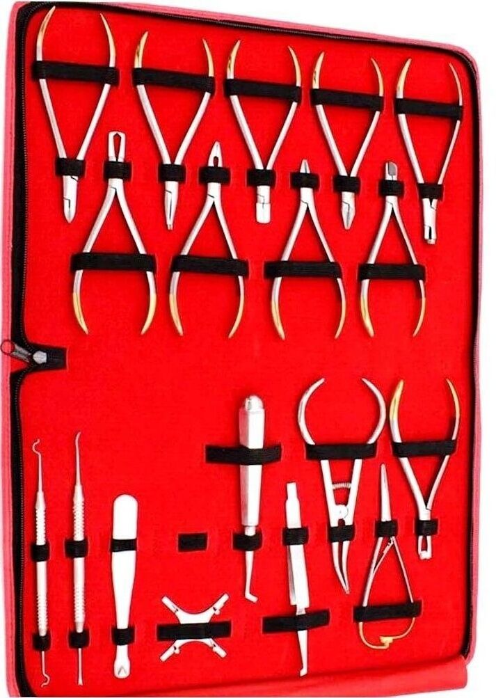 New Arrival Premium Dental Orthodontic Pliers Instrument Kit, Orthodontic Kit, 18 Pieces Set