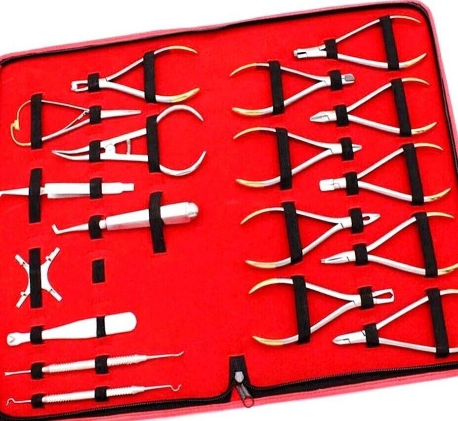 New Arrival Premium Dental Orthodontic Pliers Instrument Kit, Orthodontic Kit, 18 Pieces Set