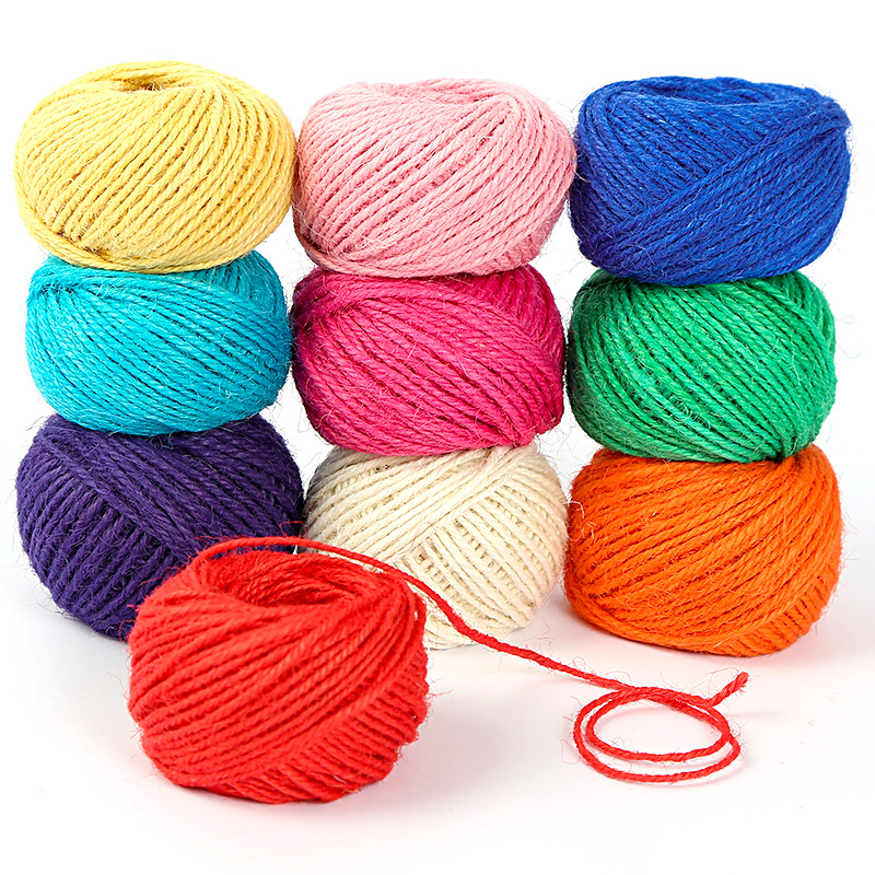 DIY Jute Rope Natural Jute Twine Colorful 1.5-10 mm Colored Jute Twine for Crafts, Hemp Twine Hemp Twine, Gift Wrapping