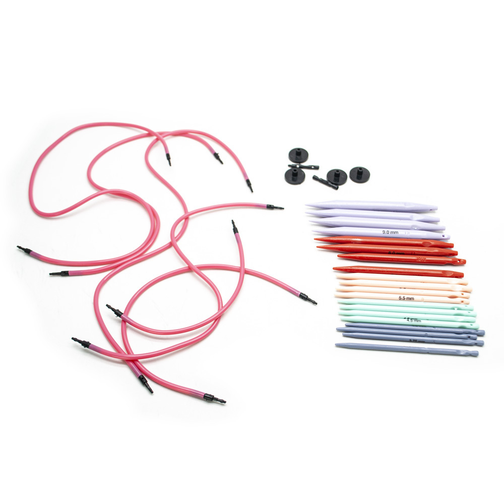 New Style ABS Material 10 Pairs Plastic Change Head Circular Knitting Needle Crochet Hooks Set Plastic Crochet Sewing Tool