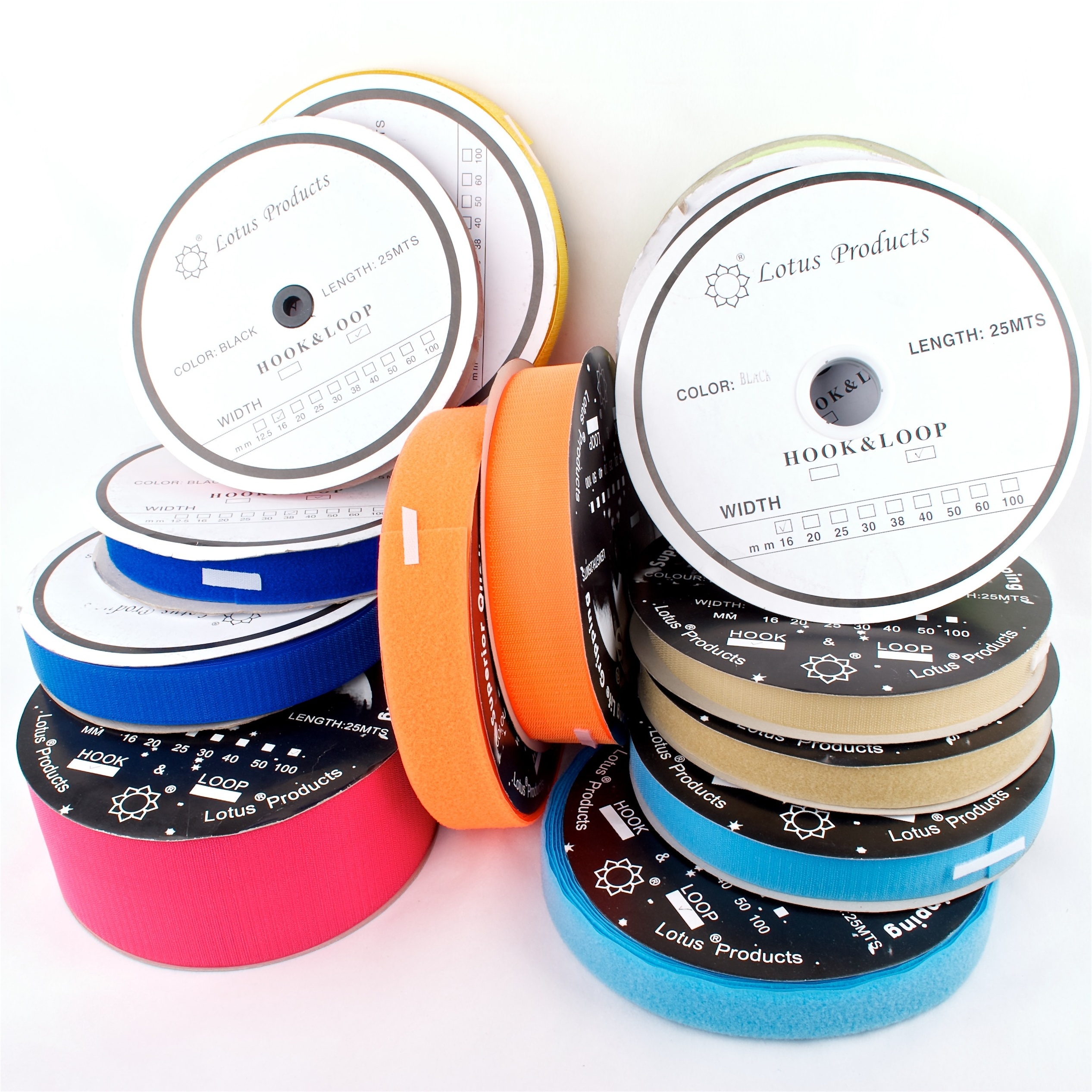 Wholesale Nylon and Polyester Hook and Loop Tape for clothing bag shoes