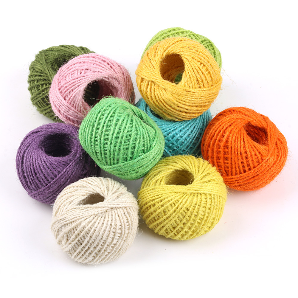 DIY Jute Rope Natural Jute Twine Colorful 1.5-10 mm Colored Jute Twine for Crafts, Hemp Twine Hemp Twine, Gift Wrapping