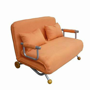 Livingroom Furniture Metal Frame Sofa Cum Bed Leisure Fabric Chair Bed love seat leisure sofa bed  Furniture