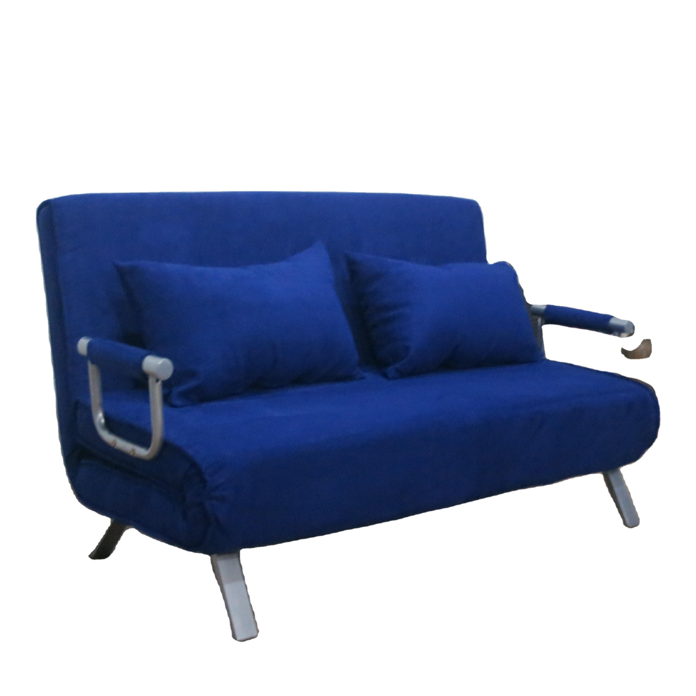 Modern Furniture Living Room Chairs Arms Futon Office Furniture Fabric Recliner Metal Sofa Bed Cheap