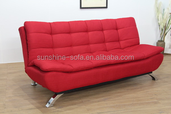 Living Room Furniture Modern Futon Velvet Home Furniture Lounge Couch Leisure Comfortable Double Cushions Soft Folding Sofa Bed