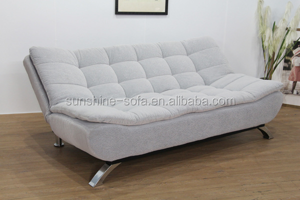 Living Room Furniture Modern Futon Velvet Home Furniture Lounge Couch Leisure Comfortable Double Cushions Soft Folding Sofa Bed