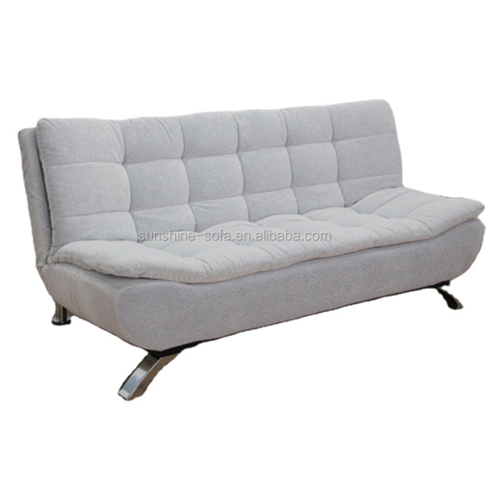 Living Room Furniture Modern Futon Velvet Home Furniture Lounge Couch Leisure Comfortable Double Cushions Soft Folding Sofa Bed