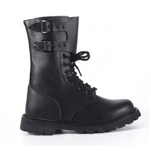 Waterproof Outdoor Full Grain Leather Safety Boots Men Anti-slipTactical Boots With Rubber Outsole