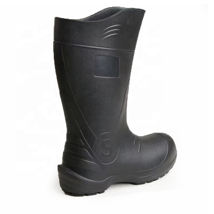 35cm Height Anti Smash White EVA High Boots With EN Standard Fiberglass Toe Cap For Food Industry