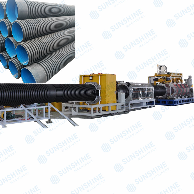 China Supplier double wall plastic corrugated pipe tube making machine Factory