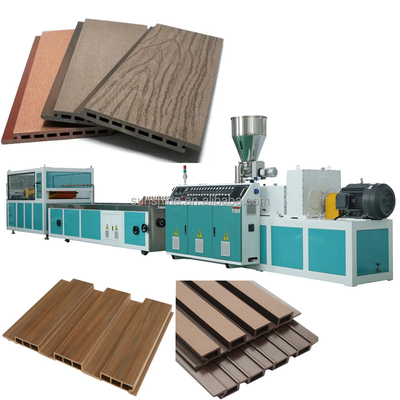 Co-extrusion External Cladding Wood Plastic Composite Wall Panel Extruder Making Machine