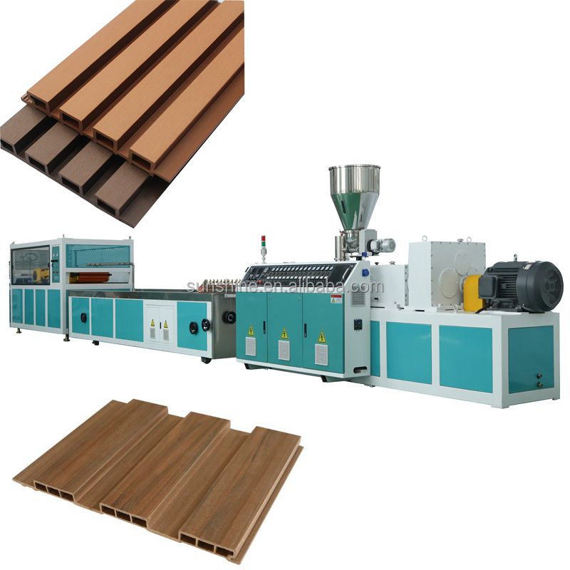 Co-extrusion External Cladding Wood Plastic Composite Wall Panel Extruder Making Machine