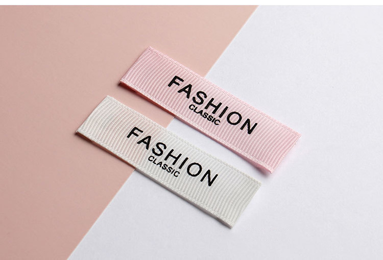 New Customize Private High-density Damask Clothing Woven Labels Satin Cloth Main Shirt Neck Tag Garment Label From Factory