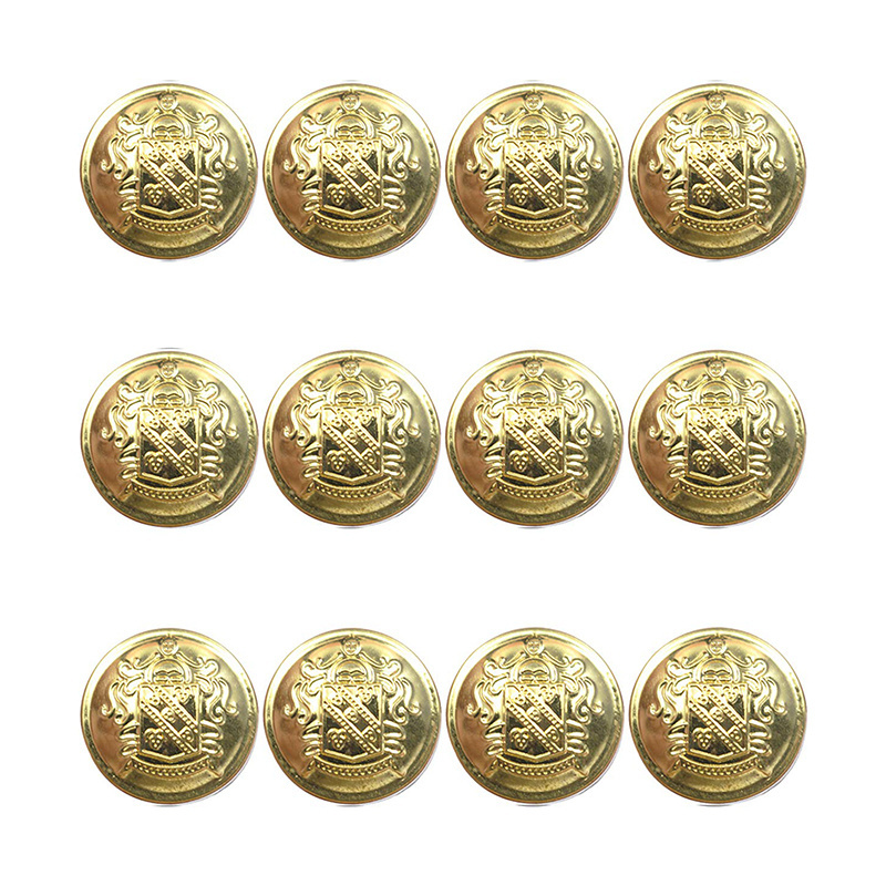 Factory Direct Gold Silver Brass Metal Engraved  Band Uniform Buttons