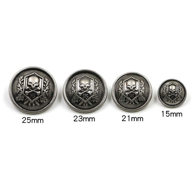 Factory Direct Gold Silver Brass Metal Engraved  Band Uniform Buttons