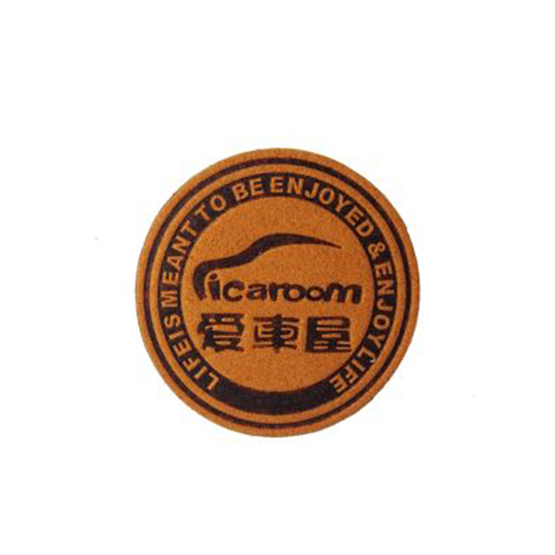 Hot Selling Custom Embossed Round Leather Patch