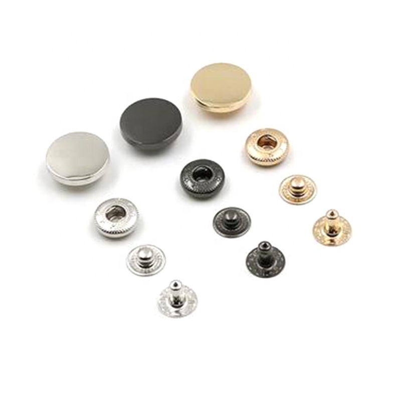 Factory Direct Custom Black Silver Gold Brass Snap Press Stud Metal Snap Button