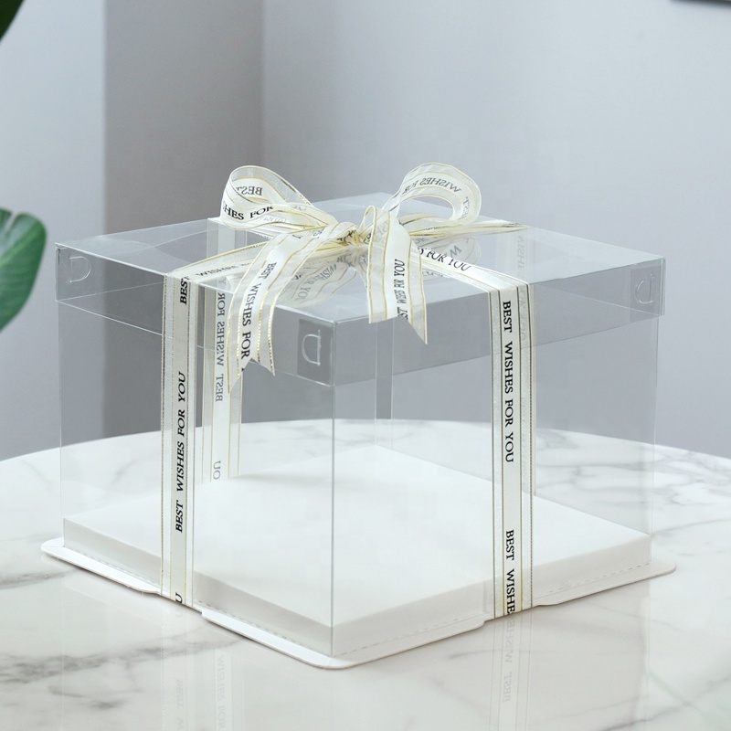 Wholesale Bakery Cake High Quality Packaging Transparent Cake Box