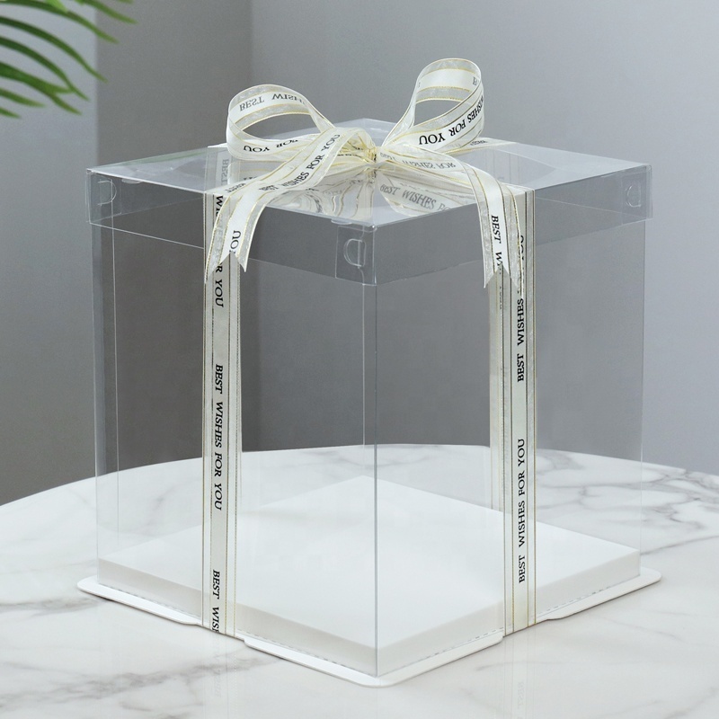 Wholesale Bakery Cake High Quality Packaging Transparent Cake Box