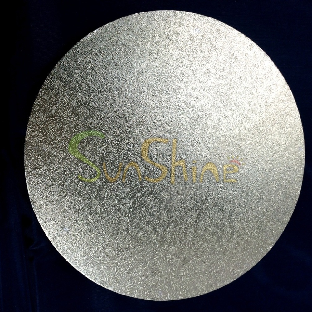 Silver Aluminum Foil Embossed Mdf Cake Board Cake Board Silver Paper Foil