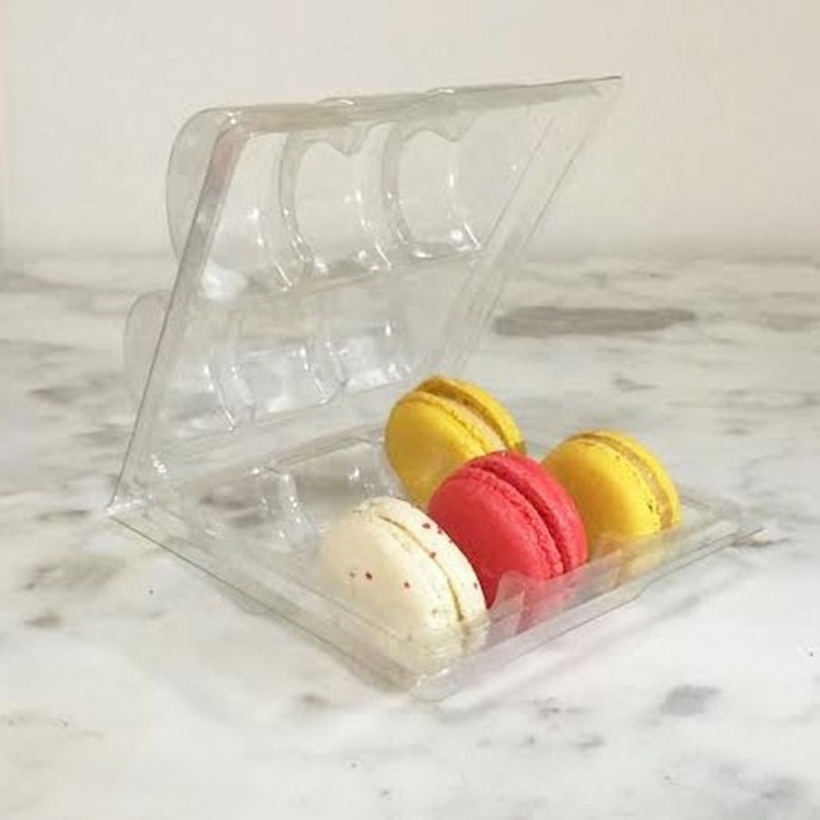 Christmas PET Plastic Blister Packaging Macaron Boxes