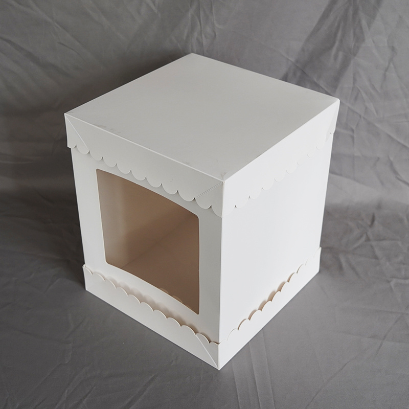 Wholesale 4/6/8/10/12 Inch Single Layer Double Layer Heightening Three In One White Birthday Cake Box