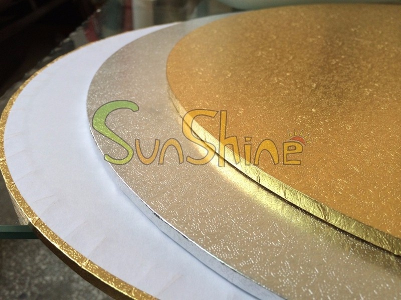 Silver Aluminum Foil Embossed Mdf Cake Board Cake Board Silver Paper Foil