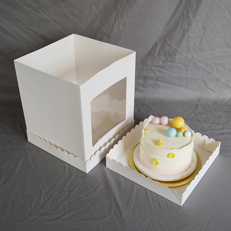 Wholesale 4/6/8/10/12 Inch Single Layer Double Layer Heightening Three In One White Birthday Cake Box