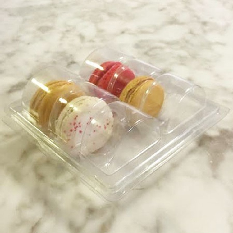 Christmas PET Plastic Blister Packaging Macaron Boxes