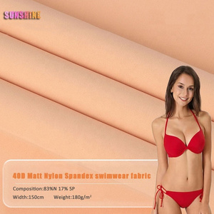 180G Custom 83% Nylon 17% Spandex UPF 50+ 4 Way Stretch matt Polyamide Elastane Swimwear Fabric