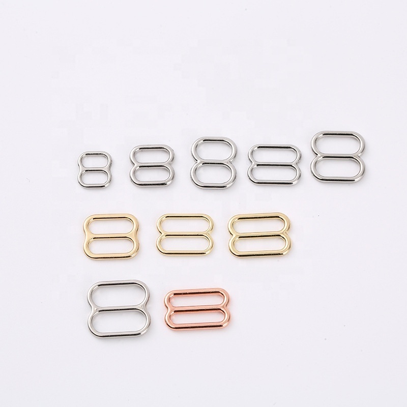 Eco-friendly Hanging Plating Rose Gold Alloyed Bra Sliders Rings Bra Straps Adjusters Manufacturer For Underwear