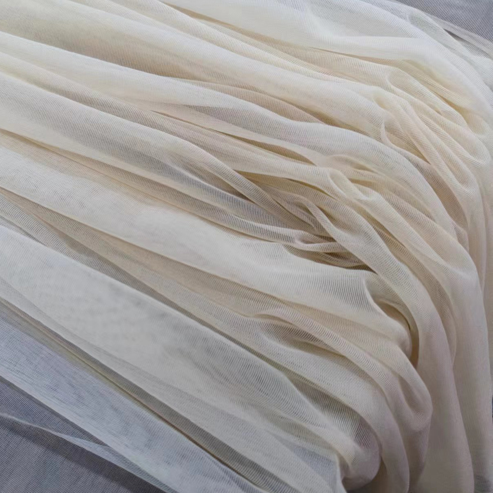 Non-Stretch Sheer Stabilizer Tricot 100% Nylon Transparent Stabilized  Monofilament Tulle Tricot Lining Net Fabric for Lining