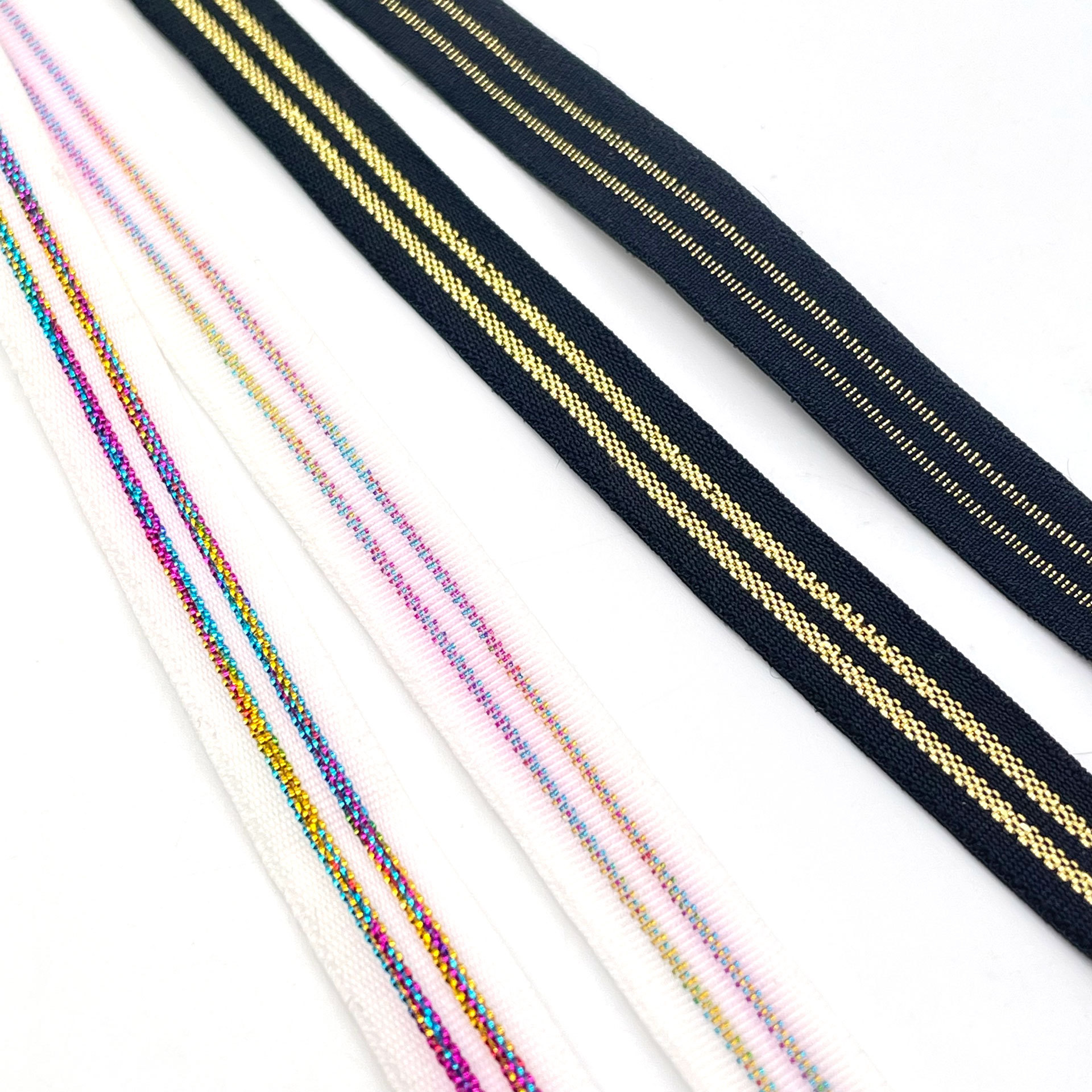 All Size Stretch Gold Glitter Metallic Elastic Band