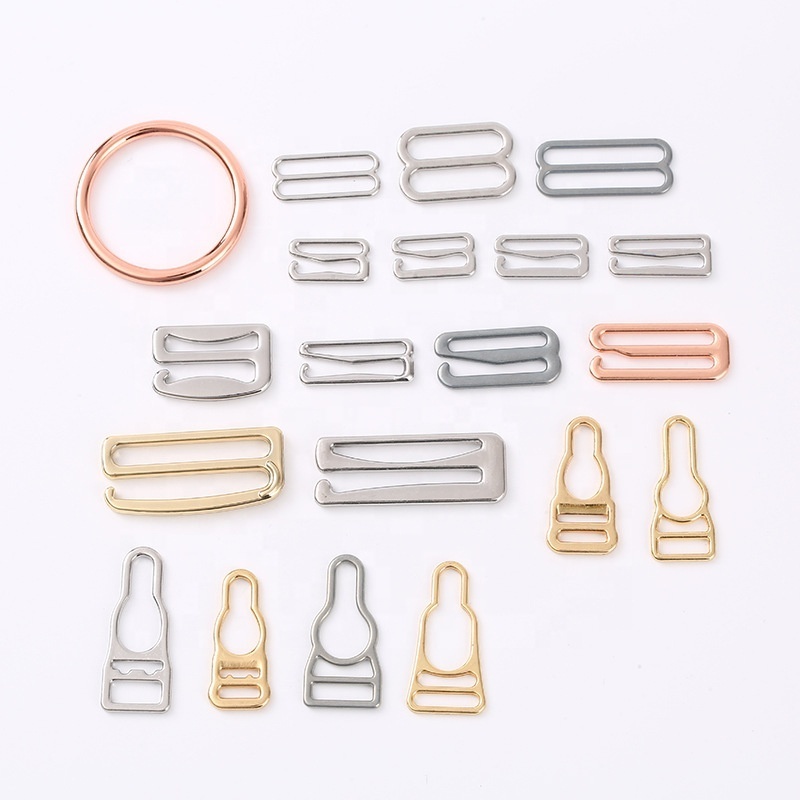 Eco-friendly Hanging Plating Rose Gold Alloyed Bra Sliders Rings Bra Straps Adjusters Manufacturer For Underwear