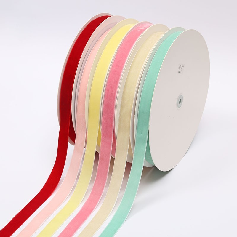 Rigid velvet ribbon of decorative velvet elastic in stock