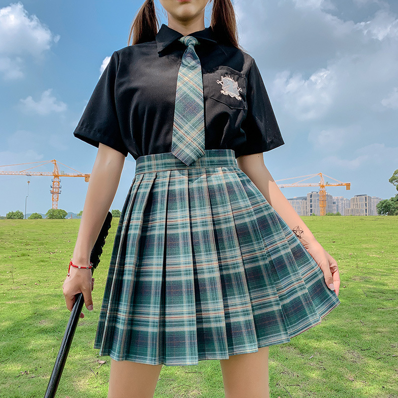 Multi-Color 2021 Japan Style Sexy Women's Pleated Mini Skirt Fashion High Waist Plaid Print School Uniform A-Line Short Skirt