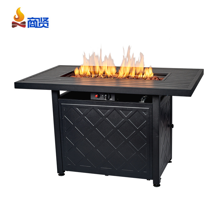 43inch Patio 50,000 BTU Gas Fire Pit Table Propane Firepit Metal Outdoor Fire Table