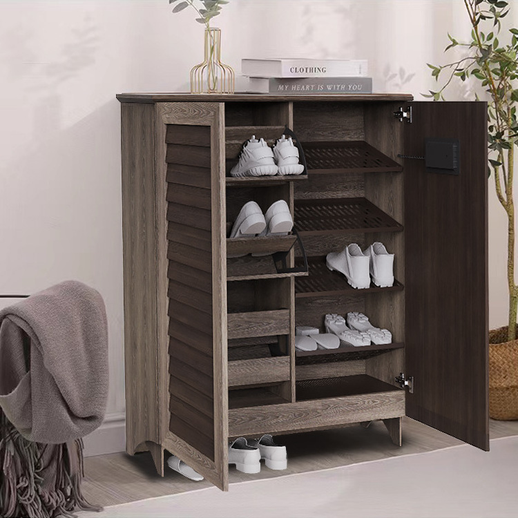 Living Room Cabinet Smart Drying Modern Shoe Storage Cabinet Space Saving Shoe Rack Wooden Shoe Rack Cabinet