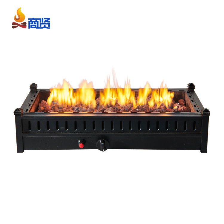 25 Inch Rectangle Garden Stainless Steel Tabletop Fireplace Firepit Outdoor Patio 40000 BTU Fire Table Gas Fire Pit