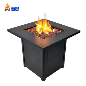 Garden Propane Fire Pit Table 28 Inch Square Gas Fire Table for Outside, 50,000 BTU Outdoor Fire Pits Patio Deck Garden Backyard