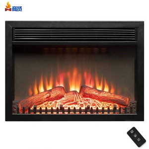 23" Indoor Decor Hanging Wooden Fireplace Electric Fireplace Insert Led Fire Place