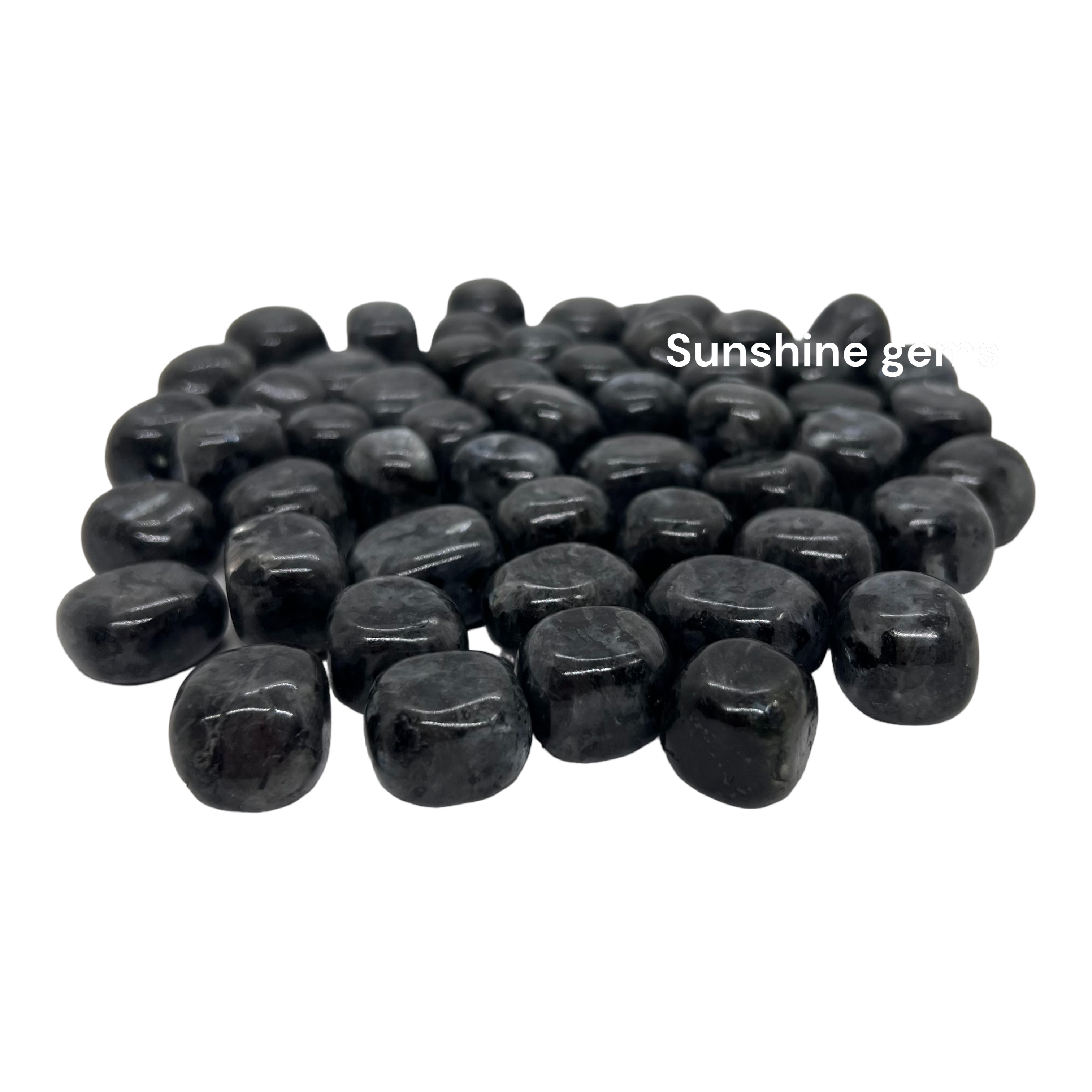 Wholesale Natural Gemstone Minerals Polished Assorted Larvikite Crystal Tumbled Stone Natural Stone Tumble For Decoration