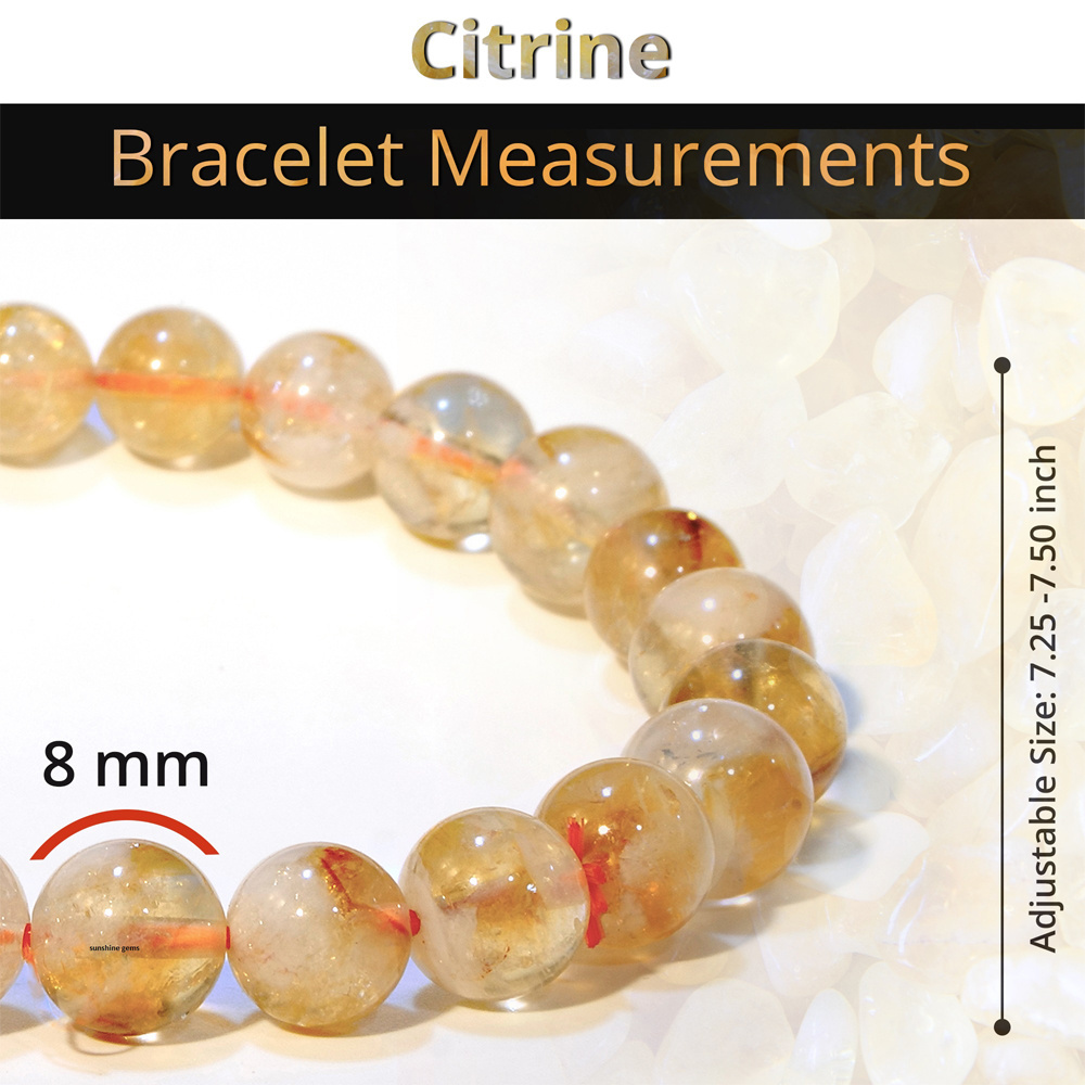 Experts in Selling Premium Grade Best Quality Gemstone Jewelry Citrine Natural Semi-Precious Stones Beaded Bracelets